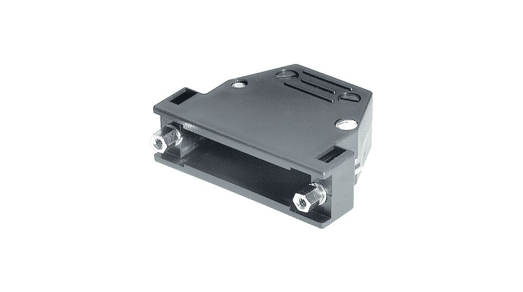 Deltron Connectors Thermoplastic D Sub Backshell, 9 Way, Strain Relief