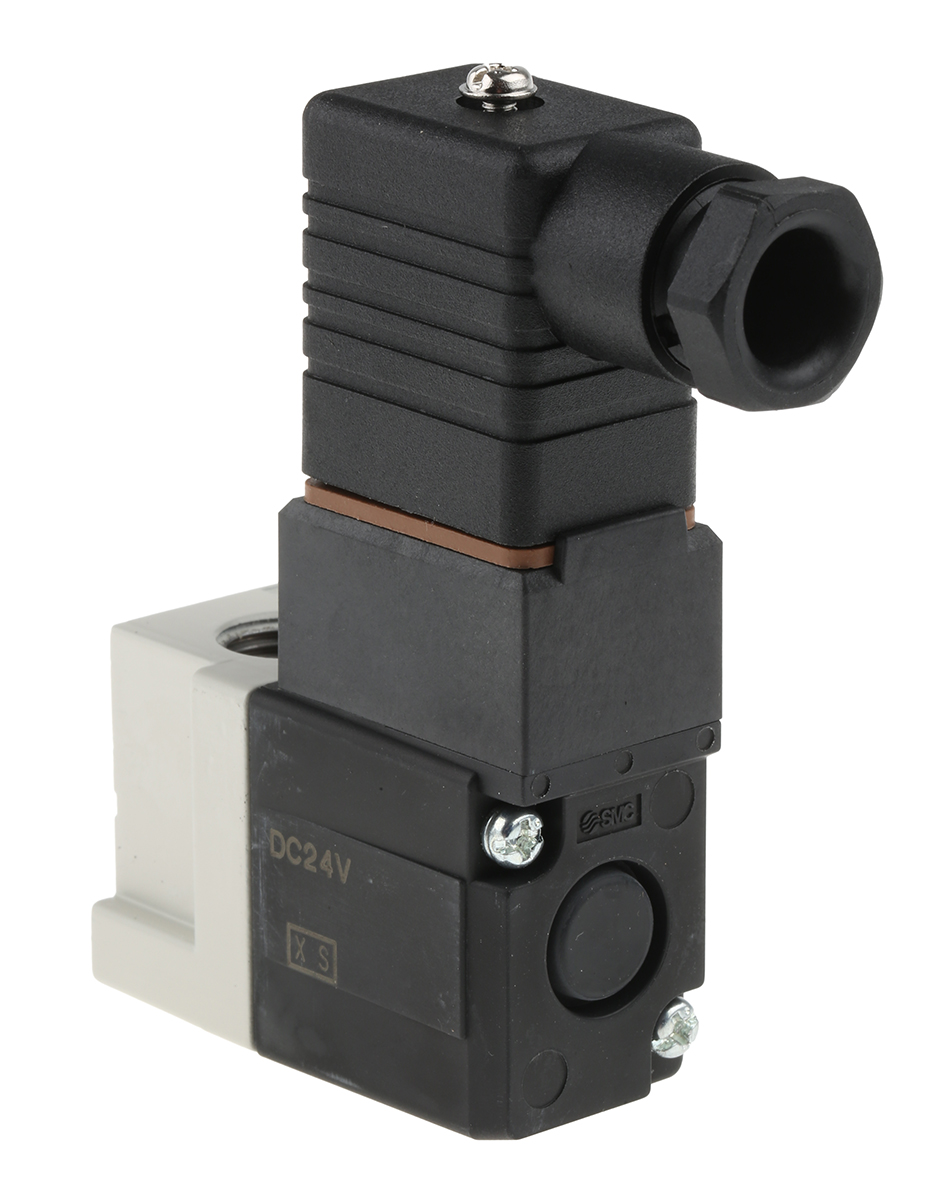 SMC 3/2 Pneumatic Solenoid Valve - Solenoid/Solenoid G 1/4 VT307 Series 24V dc