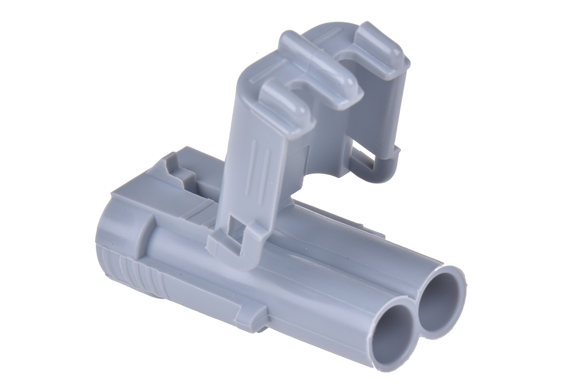 Delphi, Weather-Pack Automotive Connector Plug Grey Cable Mount 2 Way, Crimp Termination 12034074