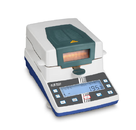 Kern Moisture Analyser, 80 % RH Max, 1.5 % Accuracy, Graphic Display - Backlit Display, Mains-Powered