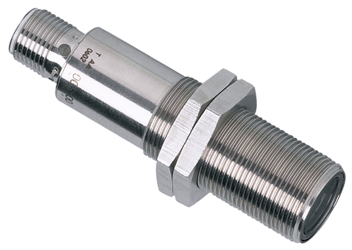 ifm electronic Through Beam Transmitter Photoelectric Sensor, Barrel Sensor, 25 m Detection Range