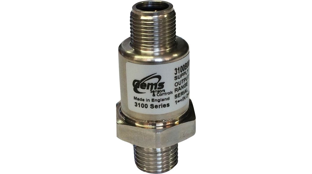 Gems Sensors 3100 Series Pressure Sensor, 0bar Min, 400bar Max