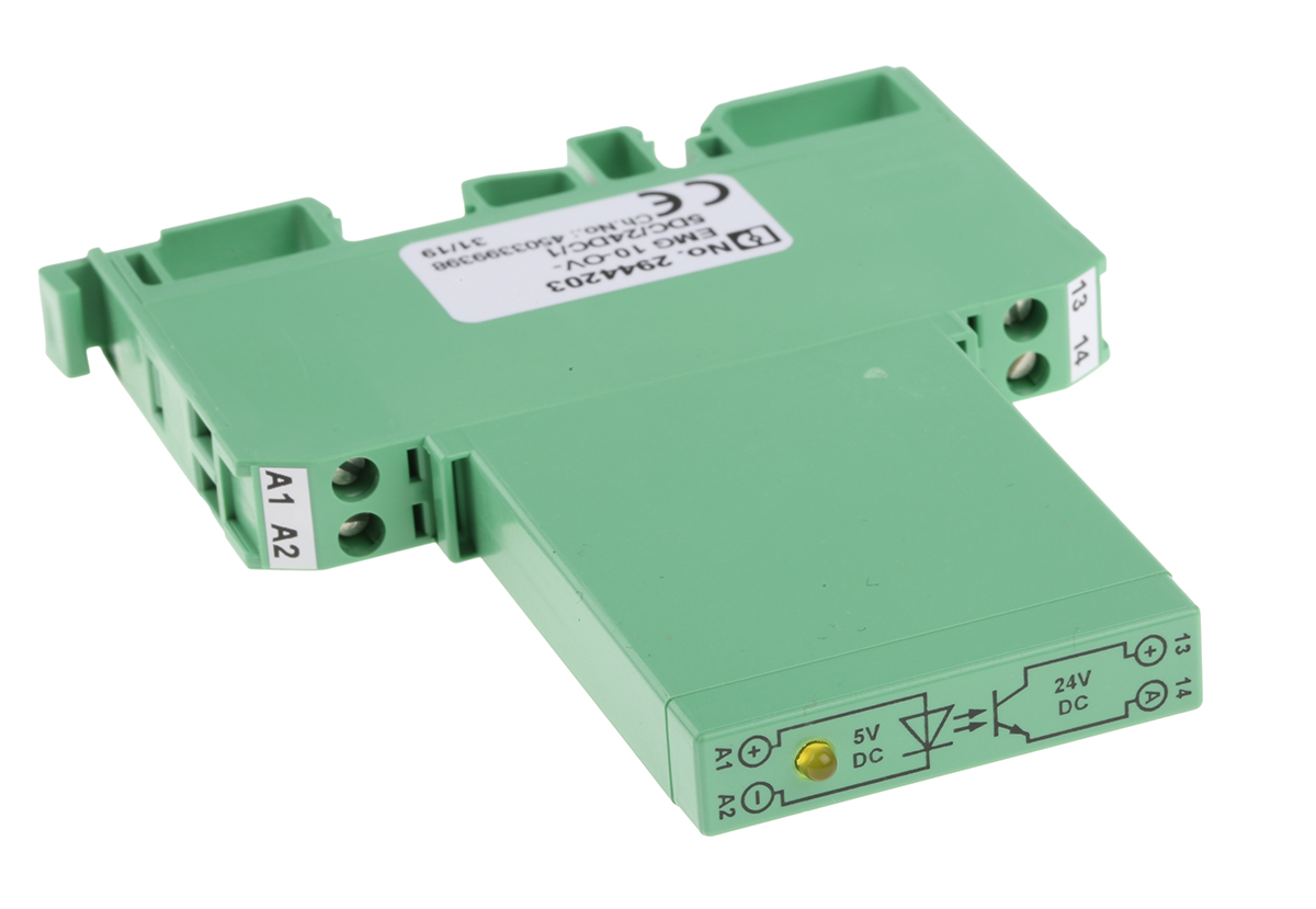 Phoenix Contact EMG 10-OV- 5DC/24DC/1 Series Solid State Interface Relay, DIN Rail Mount