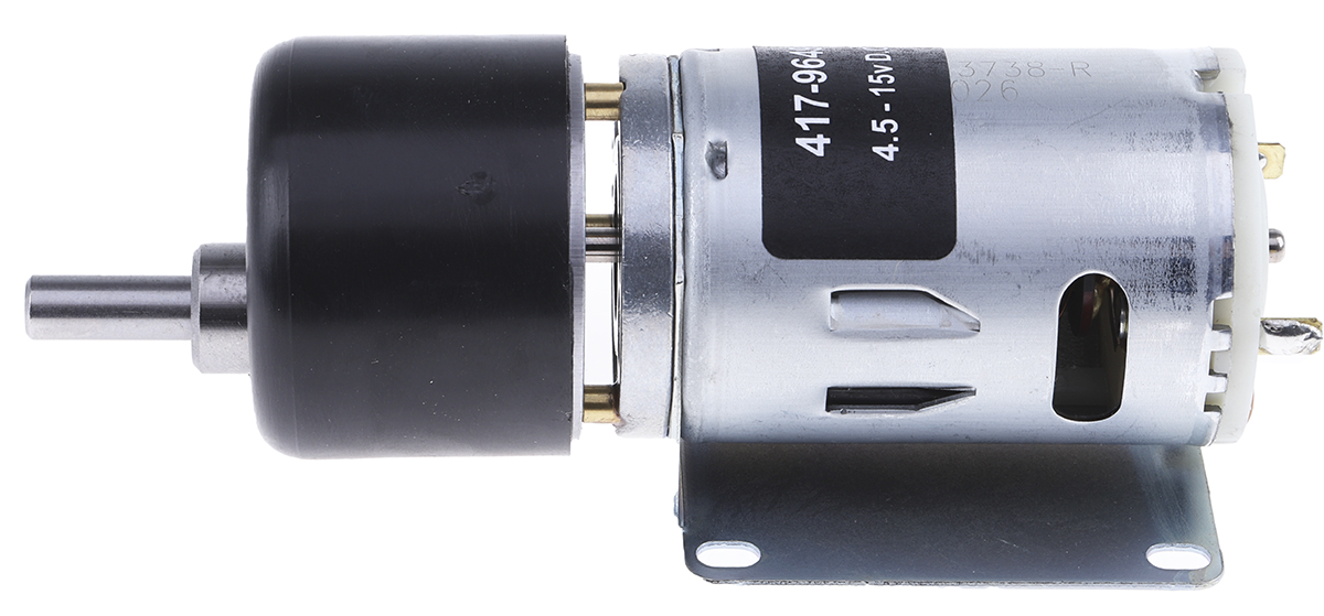 RS PRO Brushed Geared DC Geared Motor, 19.8 W, 12 V dc, 59 Ncm, 4 rpm, 6mm Shaft Diameter