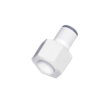 Legris LF6300 LIQUIfit Series Straight Threaded Adaptor, R 1/8 Female to Push In 6 mm, Threaded-to-Tube Connection Style