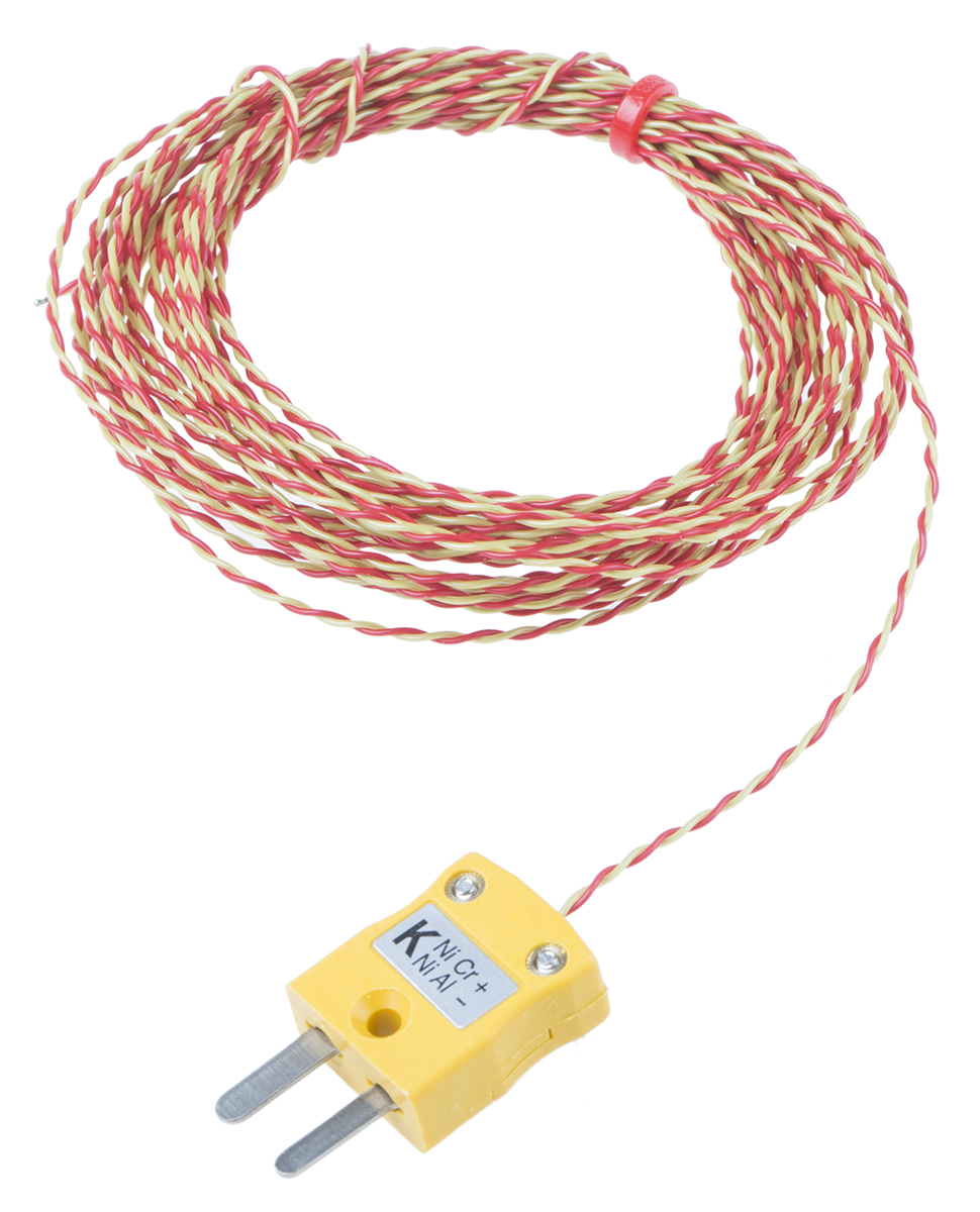 RS PRO Type K Exposed Junction Thermocouple 5m Length, 1/0.3mm Diameter → +250°C