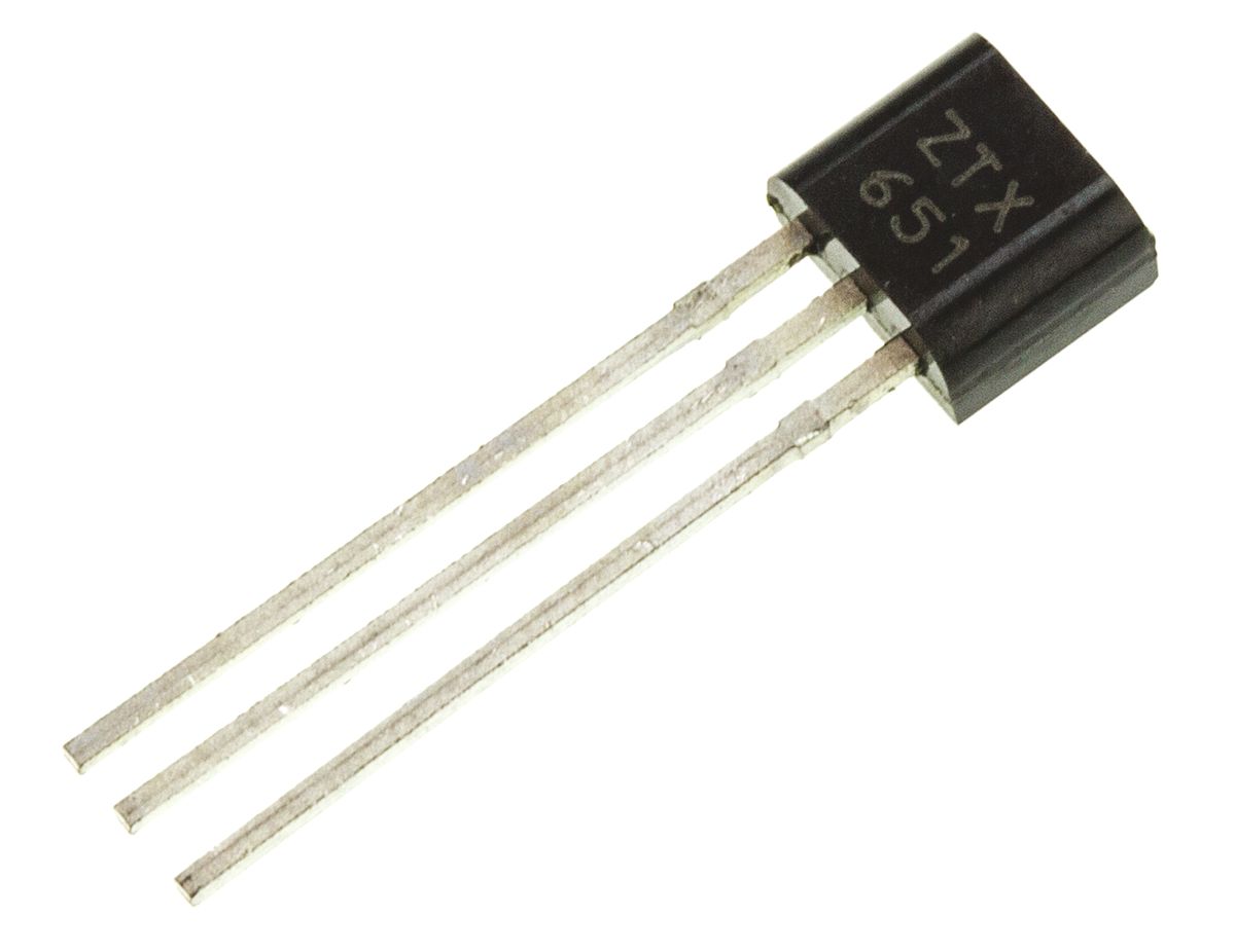 Diodes Inc ZTX651 NPN Transistor, 2 A, 60 V, 3-Pin TO-92