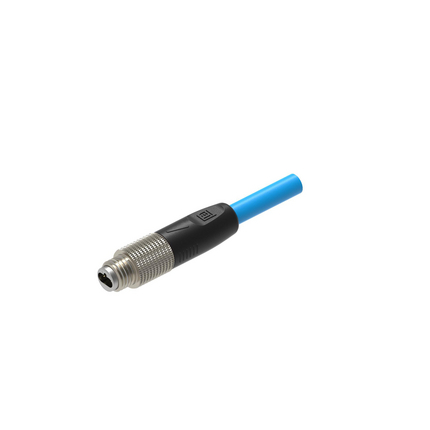 Lumberg AutomationRSMGVS-8M-998, 10m, Blue M8 to Male Unterminated, Tinned Copper Shielded, Terminated Polyurethane