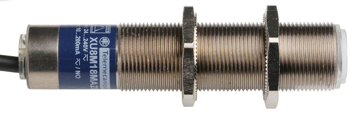 Telemecanique Sensors Diffuse Photoelectric Sensor, Barrel Sensor, 120 mm Detection Range