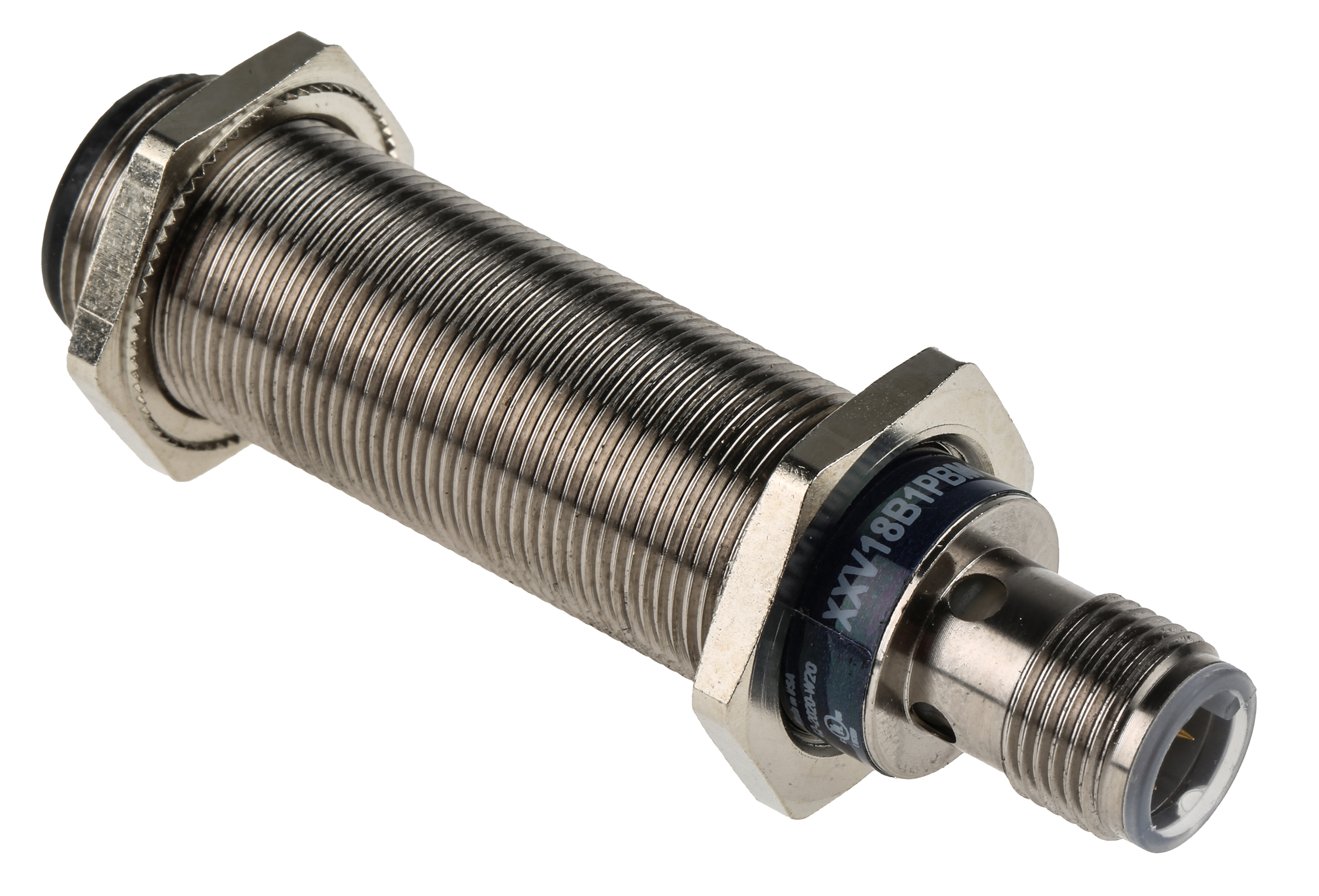 Telemecanique Sensors Ultrasonic Threaded Barrel Proximity Sensor, M18, 50 mm Detection, PNP NC, 12 → 24 V dc