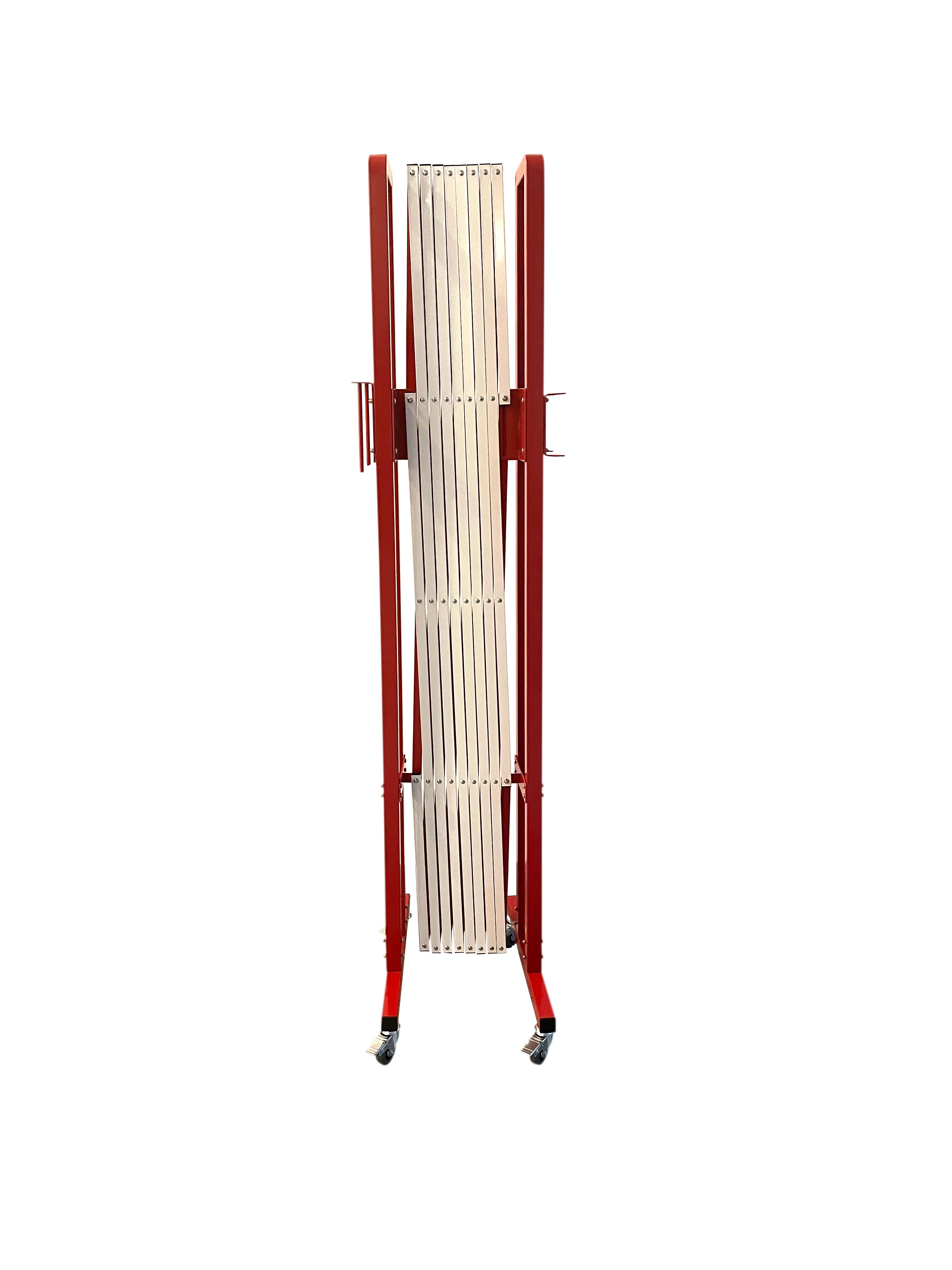 Viso Red & White Aluminium, Steel Extendable Barrier, 3m, White Tape