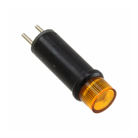 Dialight Yellow Panel Mount Indicator, 5V, 9.53mm Mounting Hole Size