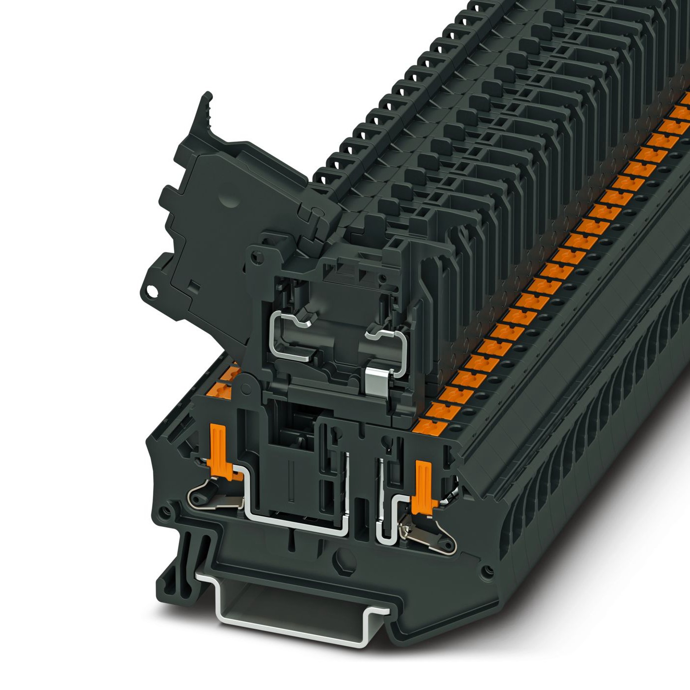 Phoenix Contact 1088742 PTV Series Black, 0.2 → 6mm², Single-Level, Push In Termination, Fused, CSA