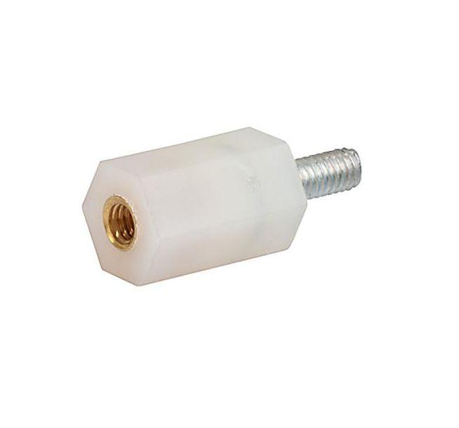 Schurter Spacer Stud, M6 Thread, 51mm Body, Zinc Plated Steel, Male/Female