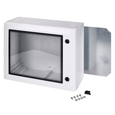Fibox ARCA Series White Polycarbonate General Purpose Enclosure, IP65, IK08, Grey Lid, 600 x 400 x 210mm