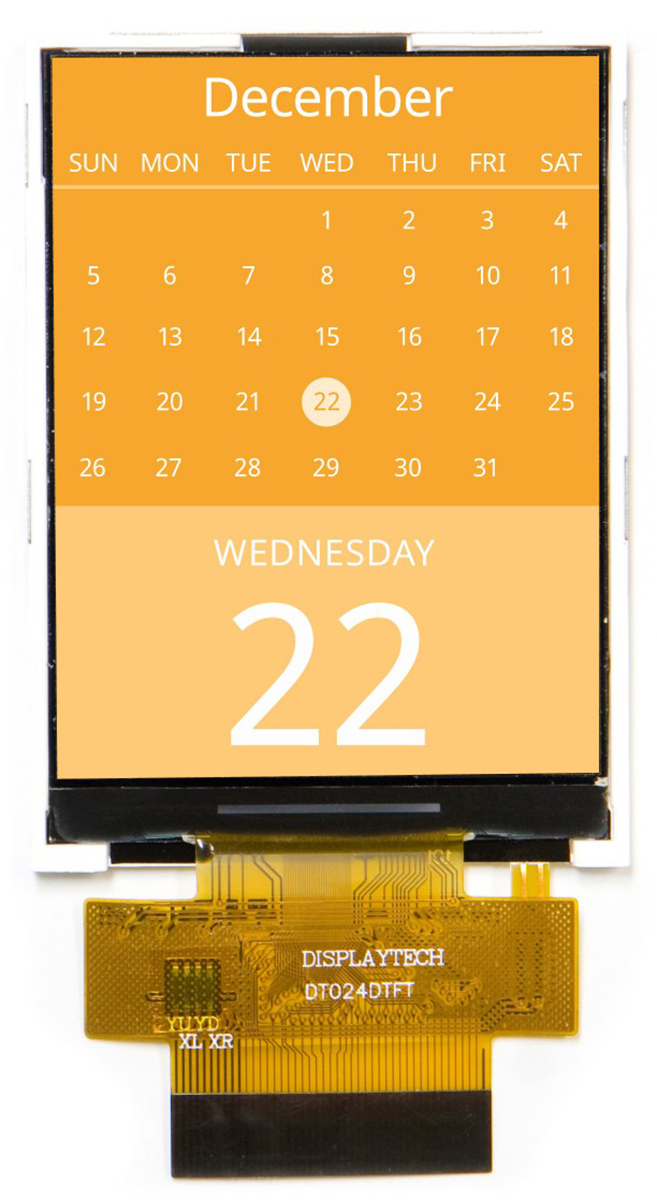 Displaytech DT024DTFT IPS TFT LCD Colour Display, 2.4in, 240 x 320pixels