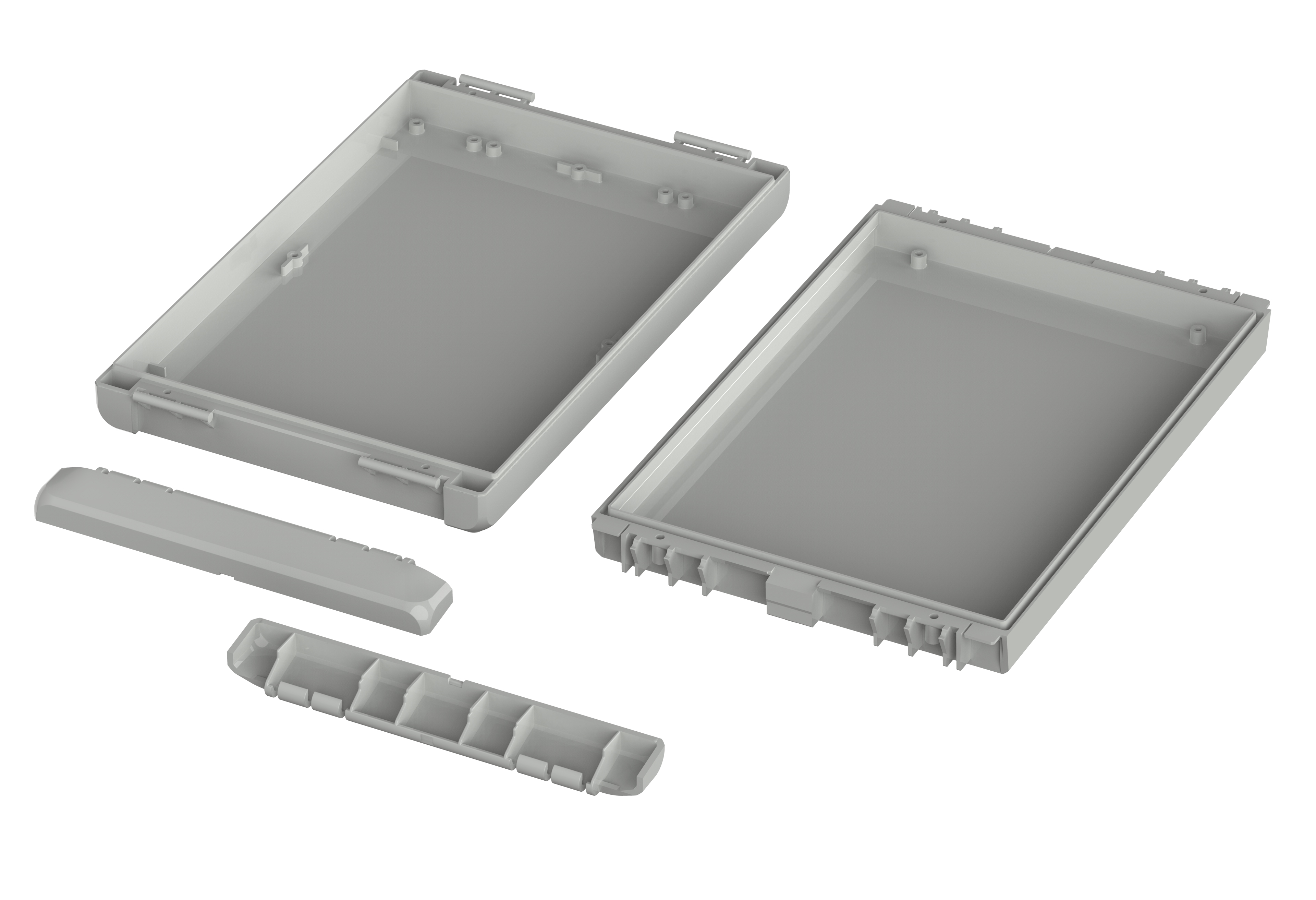 Bopla Bocube Series ABS General Purpose Enclosure, IP66, IP68, Flanged, 271 x 170 x 40mm