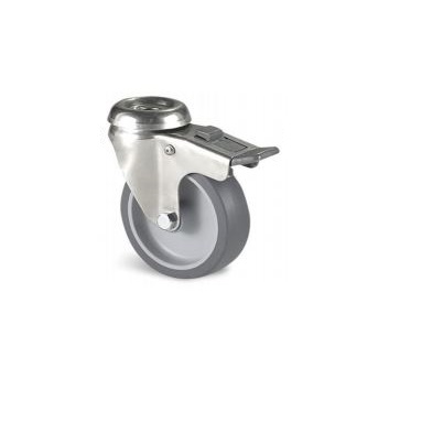 Guitel Hervieu Braked Swivel Castor Wheel, 80kg Capacity, 100mm Wheel
