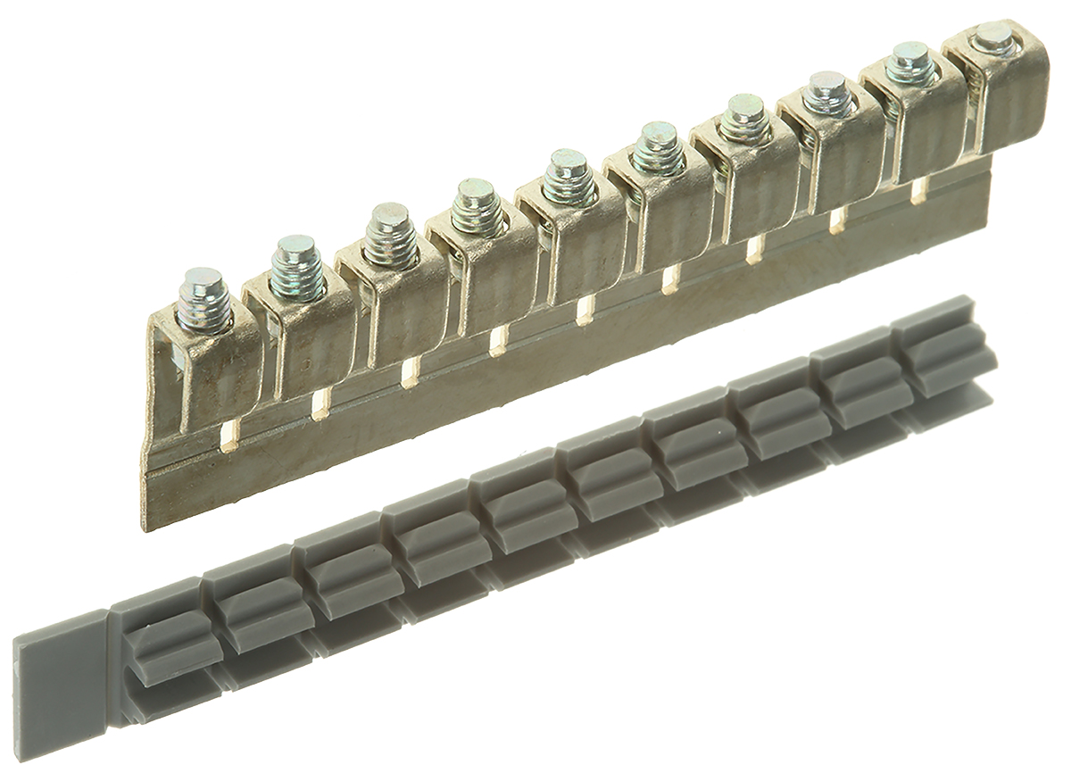 Entrelec BJA Series Jumper Bar for Use with DIN Rail Terminal Blocks