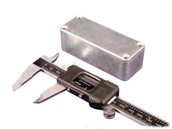 Hammond 1550 Series Unpainted Die Cast Aluminium Junction Box, IP54, 89 x 35 x 26mm