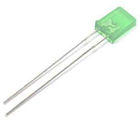 Kingbright2.5 V Green LED Rectangular Through Hole, L-103GDT