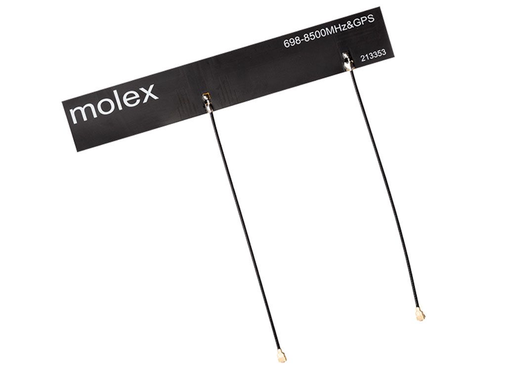 Molex 213353-0200 T-Bar Multi-Band Antenna with IPEX, UFL Connector, 4G (LTE)