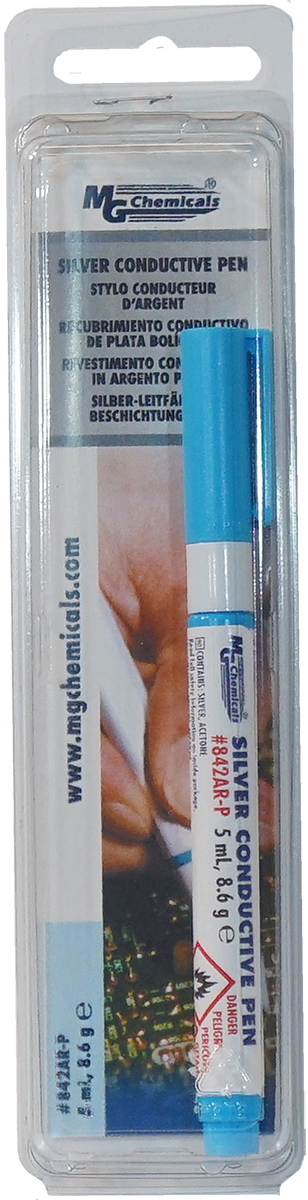 MG Chemicals Grey-Silver Acrylic Conductive Lacquer for Game Controllers, Keyboards, Mixing Boards, PCBs, Remote