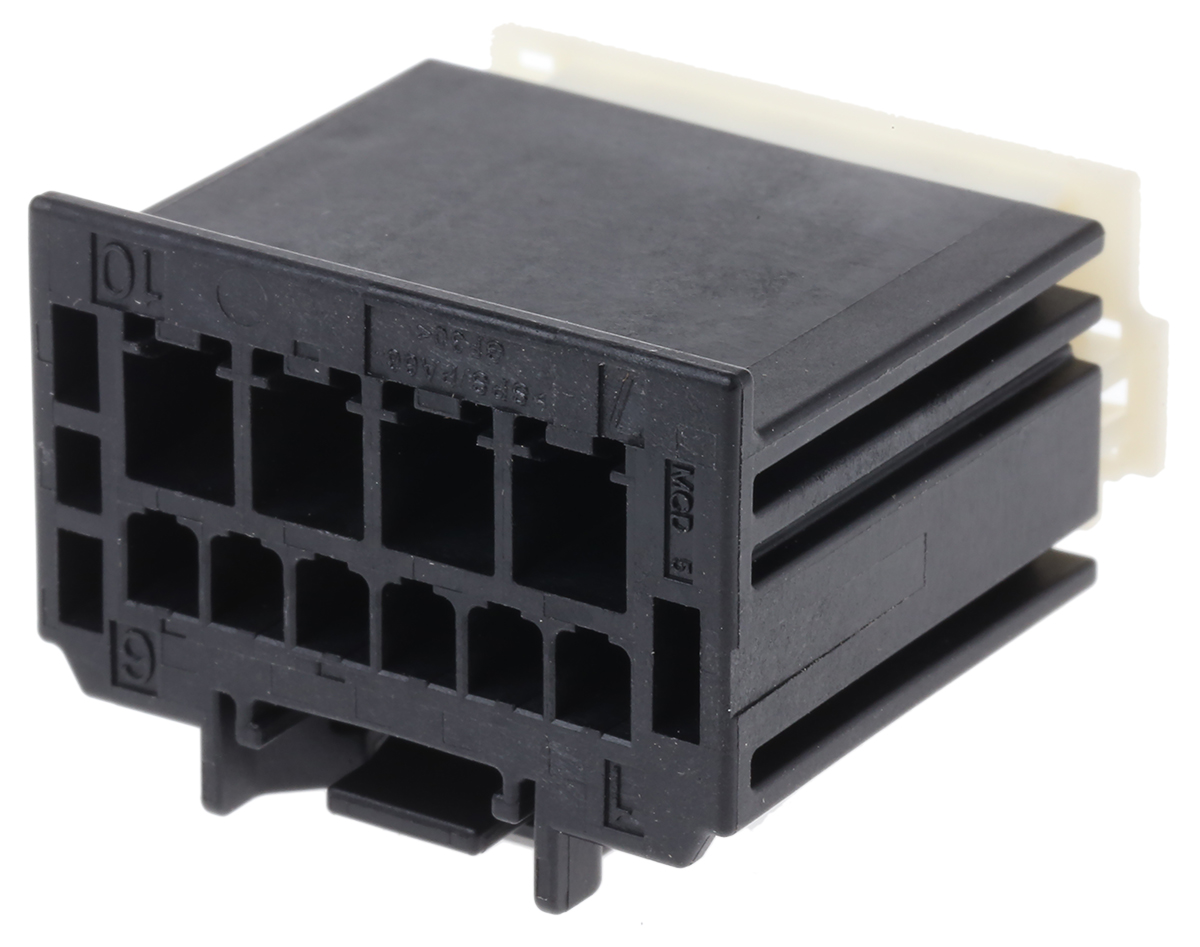 Molex, Stac64 Automotive Connector Socket Black, White 10 Way 31372-1000