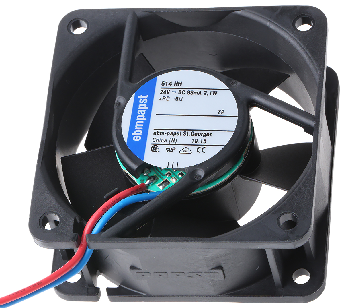 ebm-papst 600 N Series Axial Fan, 24 V dc, DC Operation, 43m³/h, 2.1W, 60 x 60 x 25mm