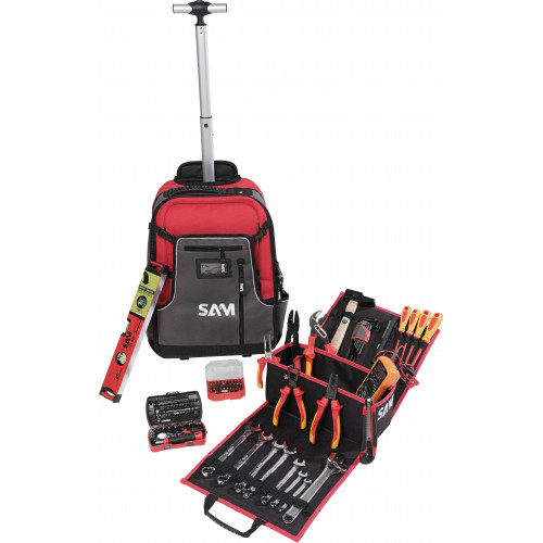 SAM 111 Piece Electrician Tool Tool Kit with Case, Yes