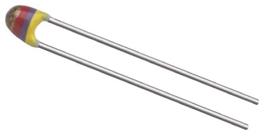 Vishay Thermistor, 5kΩ Resistance, NTC Type, 3.3 x 3 x 9mm