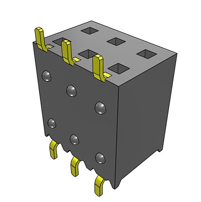 Samtec SSM Series Horizontal Surface Mount PCB Socket, 6-Contact, 2-Row, 2.54mm Pitch, SMT Termination