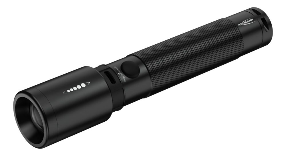 Ansmann Future T-Series LED Torch Black - Rechargeable 1000lm, 168.4 mm