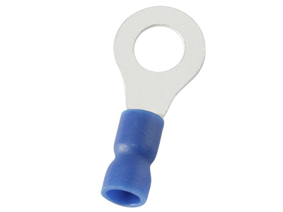 RS PRO Insulated Ring Terminal, 6.4mm Stud Size, 1.5mm² to 2.5mm² Wire Size, Blue