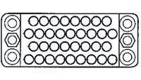 TE Connectivity, M Male Connector Housing, 3.81mm Pitch, 50 Way, 4 Row
