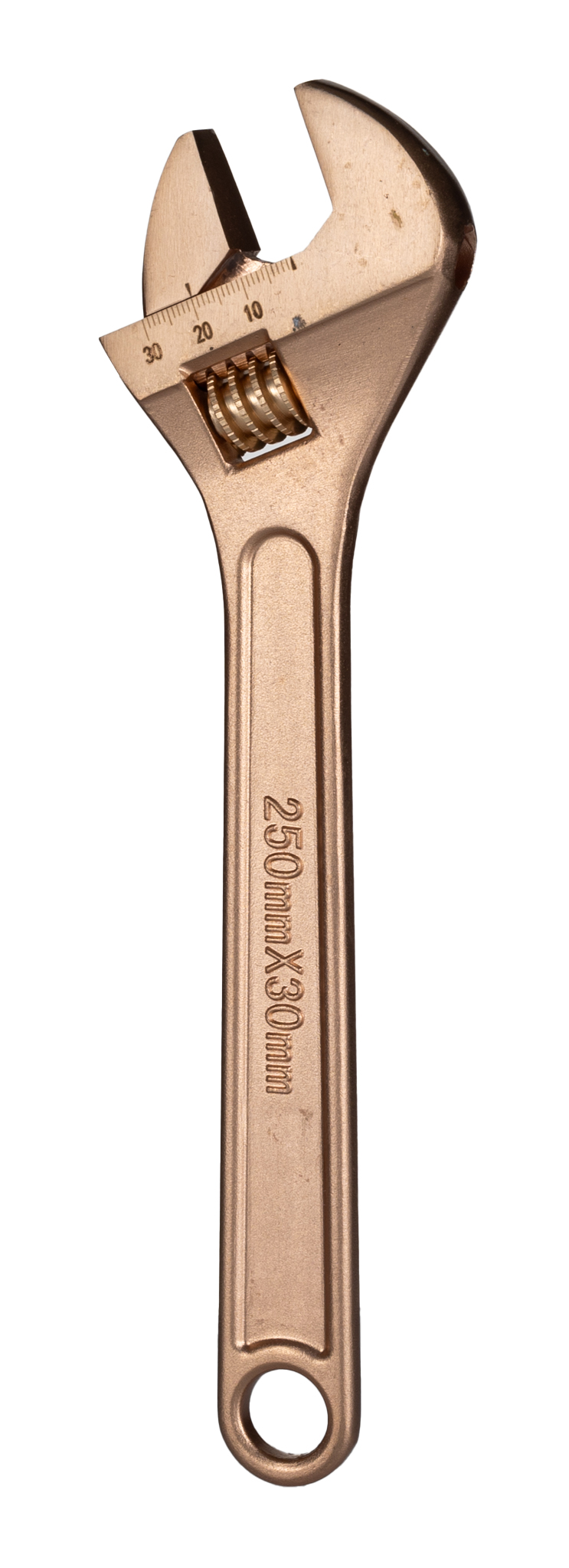 Bahco Adjustable Spanner, 250 mm Overall, 30mm Jaw Capacity, Metal Handle, Non-Sparking