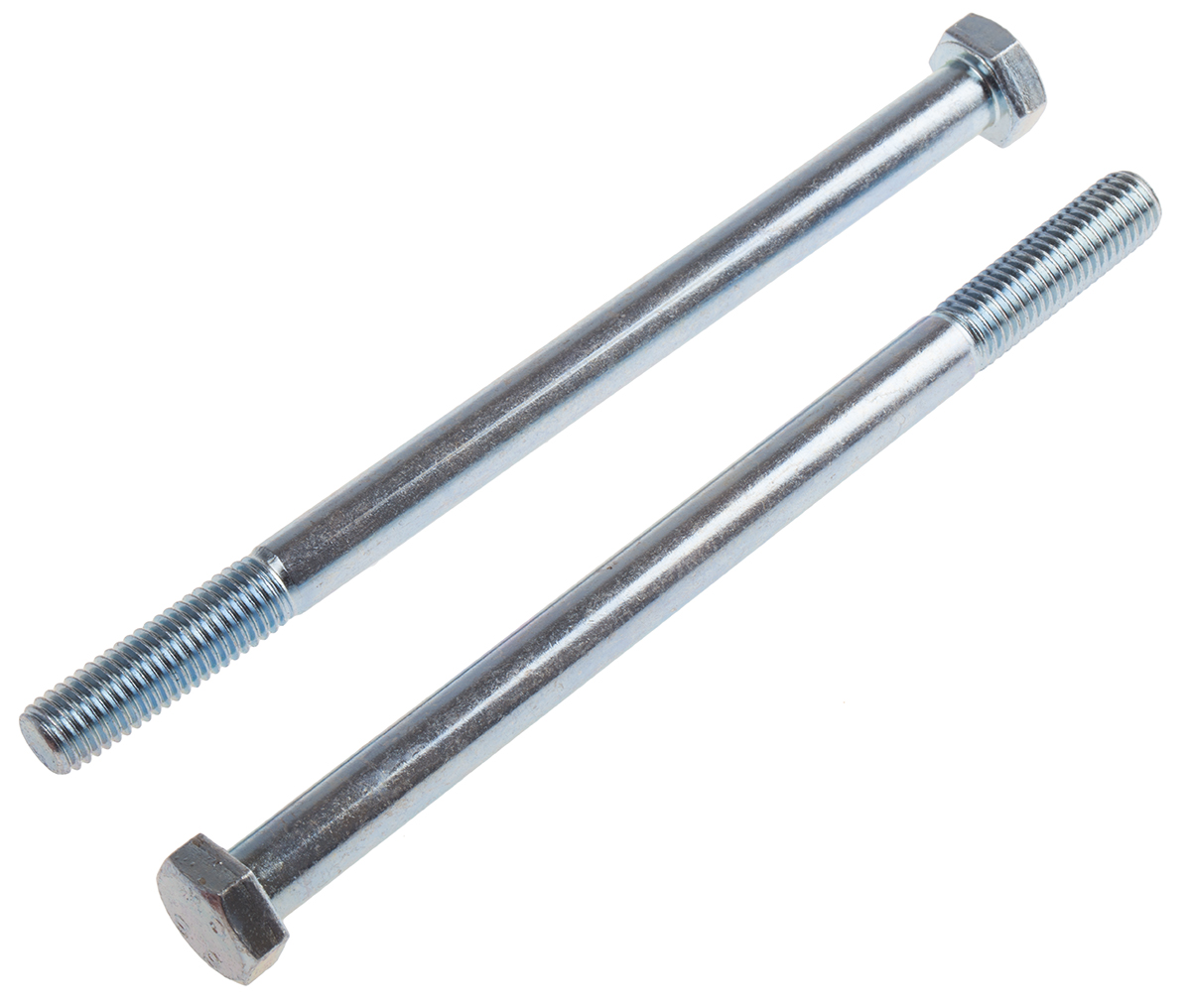 RS PRO Bright Zinc Plated Steel, Hex Bolt, M12 x 180mm
