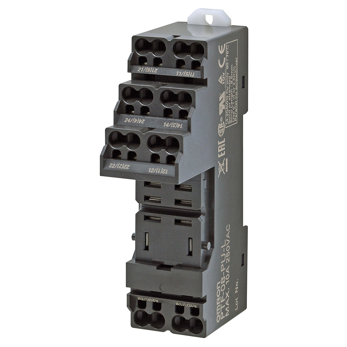 Omron LY 250V Chassis Mount Relay Socket, for use with 2 Pole PTF Series