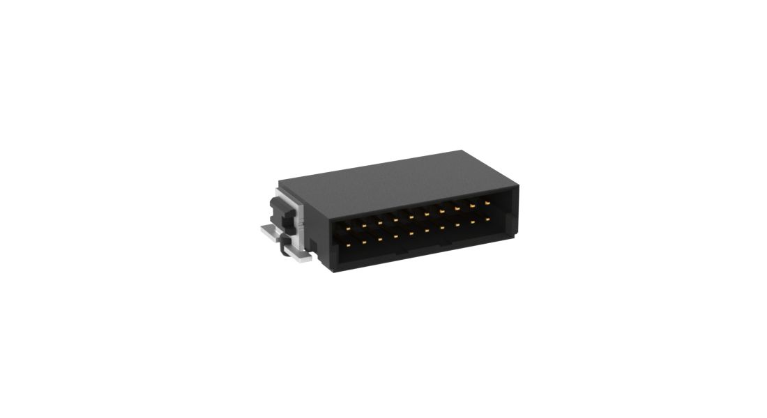 ERNI SMC Series Right Angle Surface PCB Header, 20 Contact(s), 1.27 mm Pitch, 2 Row, Shrouded