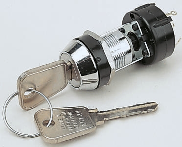 Lorlin Key Switch, 150 mA @ 250 V ac 3-Way Flat-Key