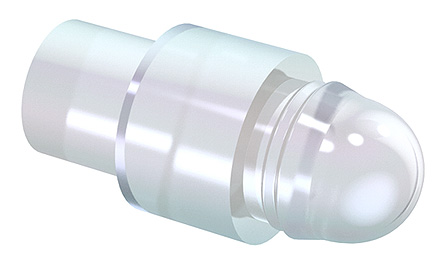 1265.1001 MENTOR, Rear Panel Mount LED Light Pipe, Clear Dome Lens