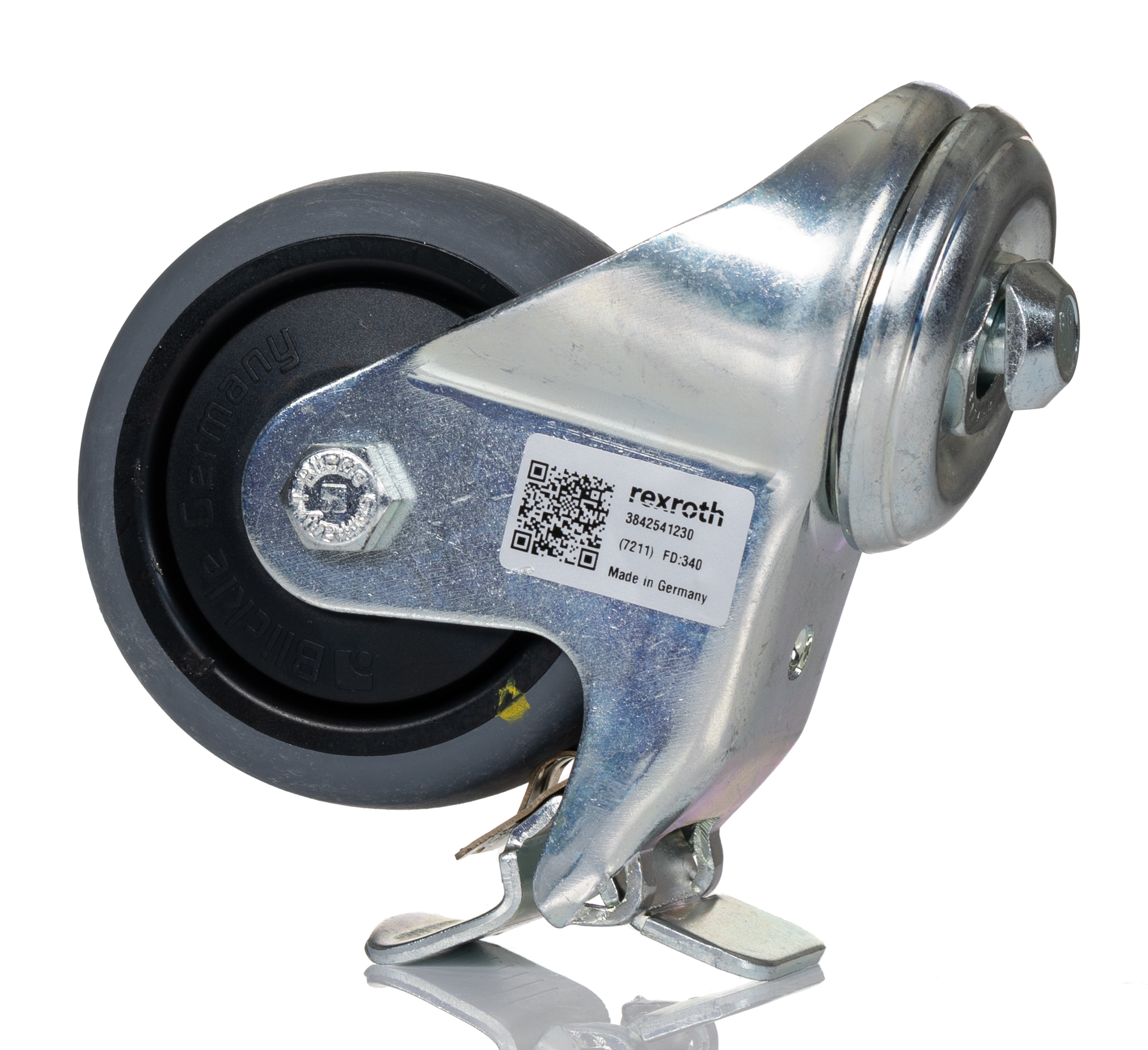 Bosch Rexroth M12 Thread Plastic Castor Wheels, 80mm 10mm Groove