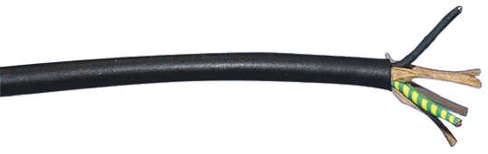 Alpha Wire Alpha Essentials Cords & Cord Sets SJT 2.08 mm² 3 Core Power Cable, Black PVC, 76m