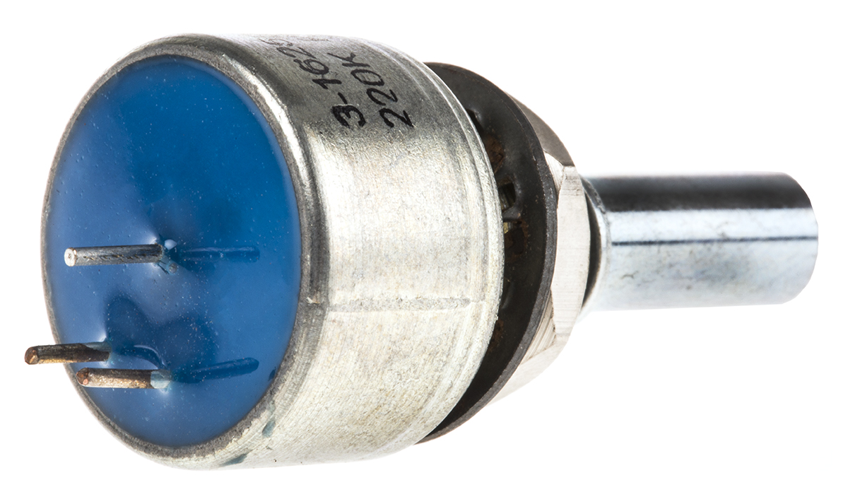 TE Connectivity M 220kΩ Rotary Potentiometer 1-Gang Panel Mount, 404802692041