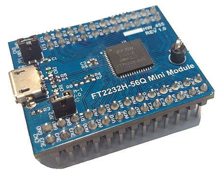 FTDI Chip Mini-Module Evaluation Kit FT2232H-56Q MINI MDL
