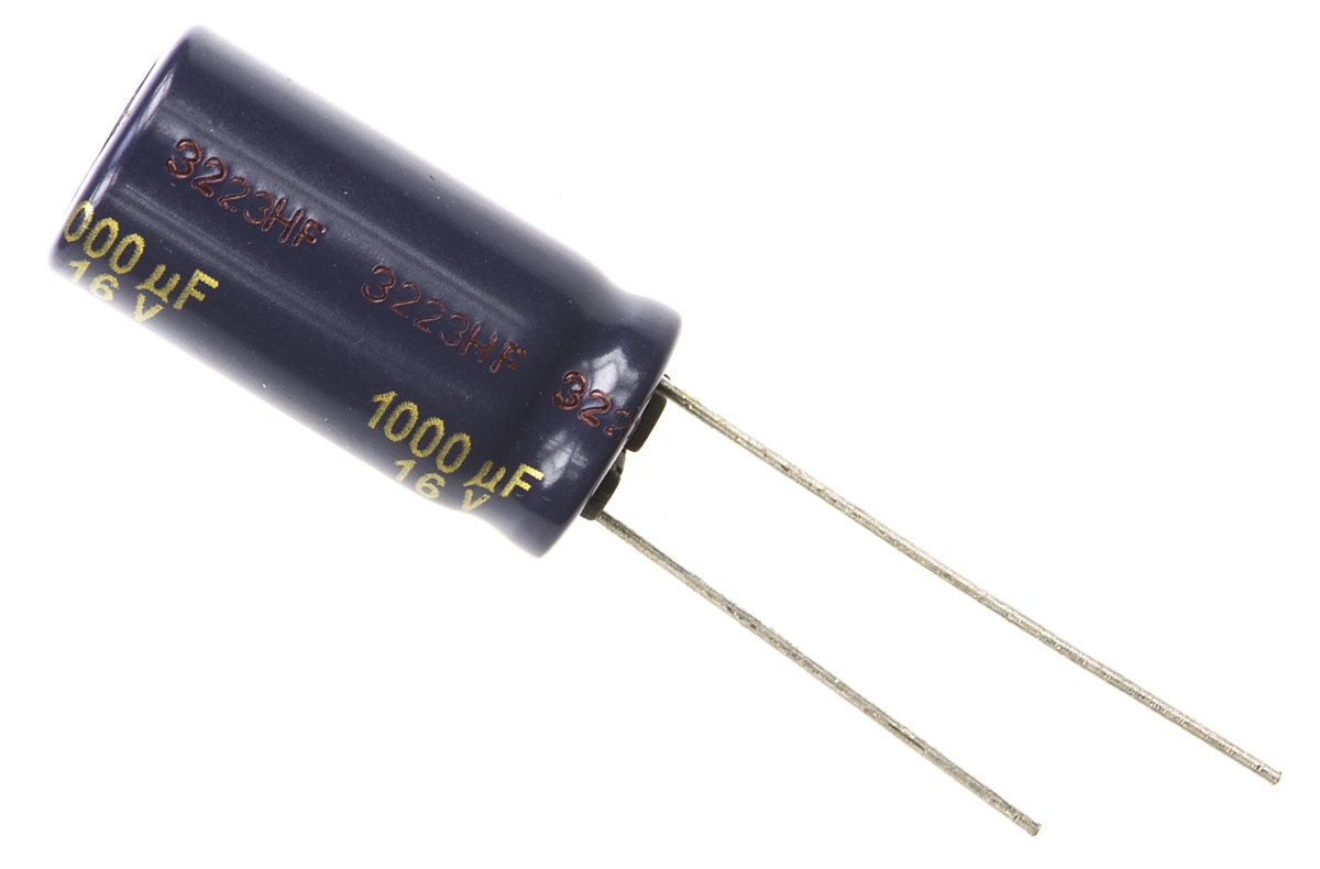 Panasonic 1000μF Aluminium Electrolytic Capacitor 16V dc, Radial, Through Hole - EEUFC1C102S