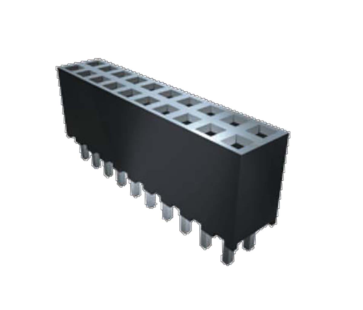 Samtec SQT Series Right Angle Surface Mount PCB Socket, 12-Contact, 2-Row, 2mm Pitch, Through Hole Termination