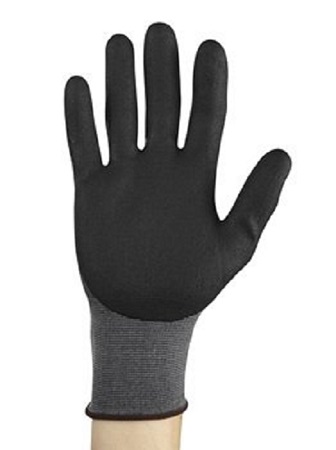 Ansell 11-840 Grey Nylon, Spandex Nylon, Spandex Work Gloves, Size 7, Nitrile Coating