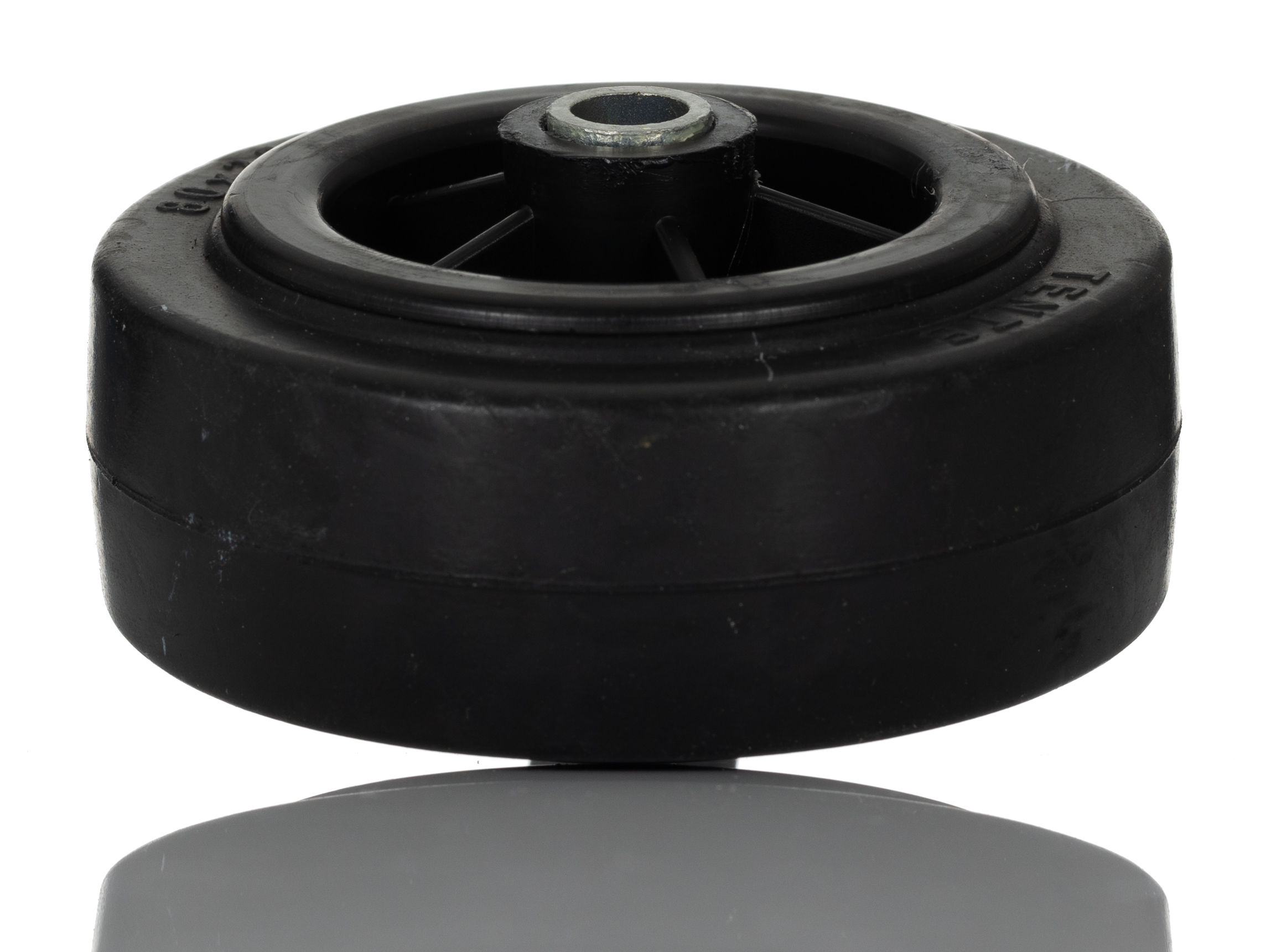 Tente Black Rubber Ageing Resistant Trolley Wheel, 70kg