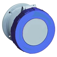Amphenol Industrial, Tough & Safe IP67 Blue Panel Mount 2P + E Industrial Power Socket, Rated At 63A, 230 V